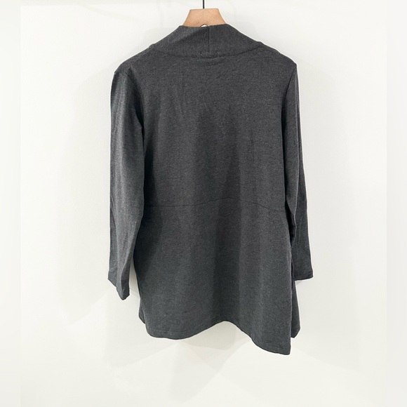 J. Jill Pure Jill Long Line Cardigan Gray Size Medium - Picture 6 of 6